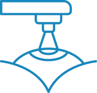 Blue laser engraving illustration
